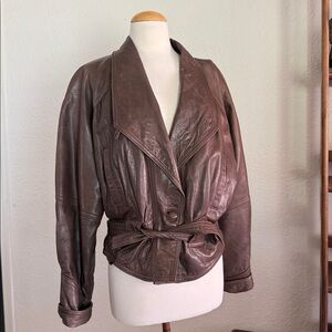 Italian vintage Equilibrio leather Jacket